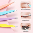 Eyebrow Tweezers with Leather Case for Women Beauty Makeup Cosmetic Tool Gifts
