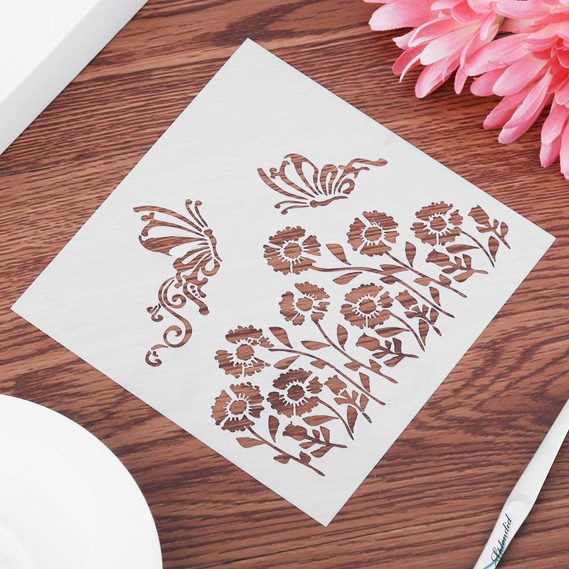 Plastic Cake Flower Spray Stencils DIY Mold Mould Fondant Template(PH-22)