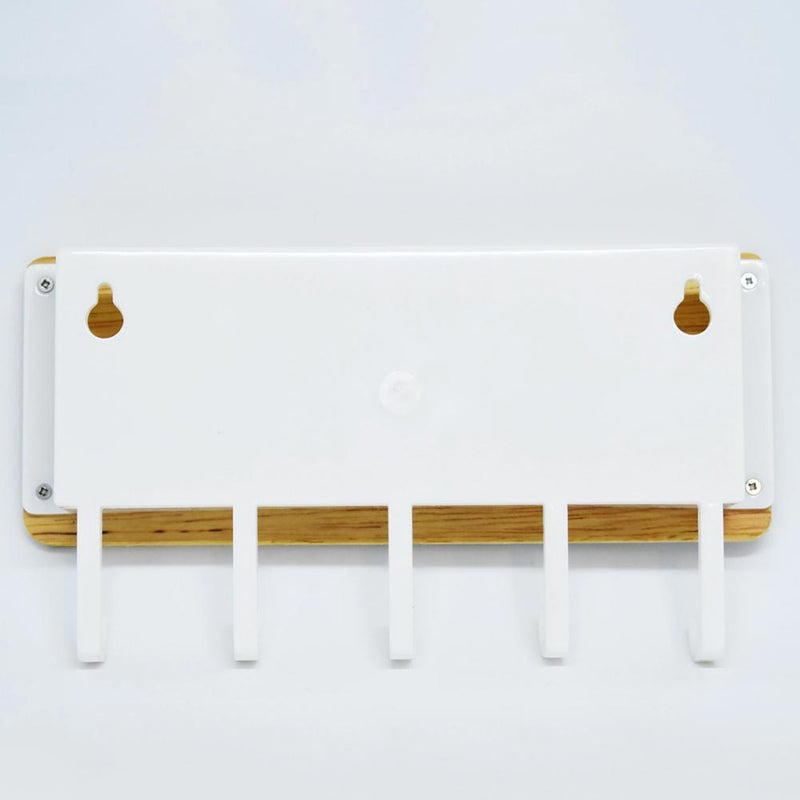 Wooden Wall Hanging Shelf Key Rack Sundries Storage Box Organizer (White) Newly