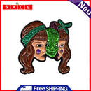 Fashion Long Hair Girls Pins Brooches Lapel Clothes Backpack Badges Ornaments
