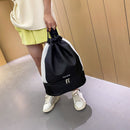 Drawstring Fitness Swimming Backpack Sports Dry Wet Bag Rucksack (Black) Newly