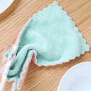 Coral Fleece Hand Towel Household Absorbent Cleaning Cloth Superfine Fiber Wi