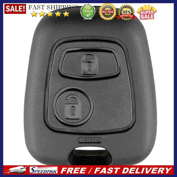 2 Buttons Remote Auto Car Key Fob Auto Case Blank Key Shell for Peugeot 206