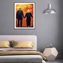 5D Diamond Painting DIY Old Couple Full Round Drill Mosaic Picture Wall Decor