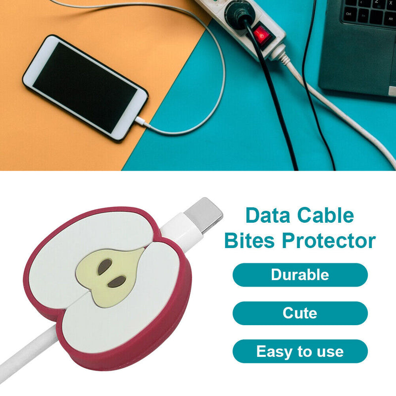 PVC Fruit Cord Wire Cable Winder USB Data Cable Bites Organizer Phone Acces
