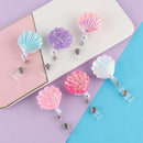 Exhibition Chest Cards Key Ring Retractable Shell Shape Badge Holder Lanyards