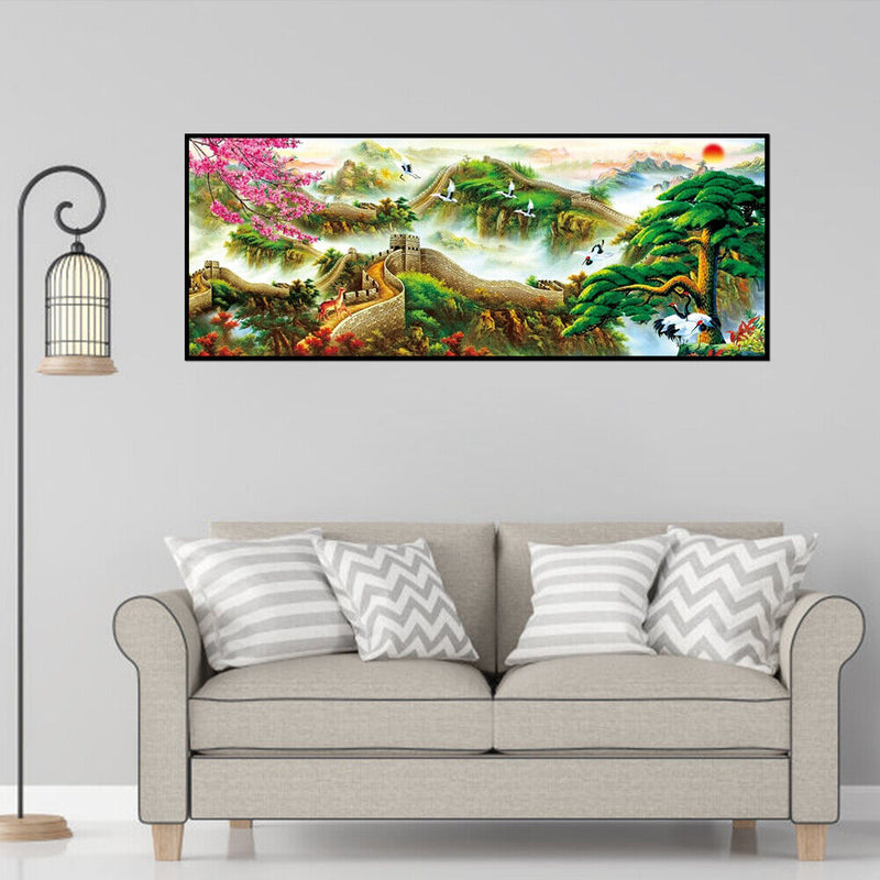 Full Round Drill 5D DIY Rhinestone Diamond Painting the Great Wall Handwork Art