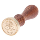 Copper Head Stamp DIY Paint Wax Envelope Sealing Seal with Wood Handle(m033