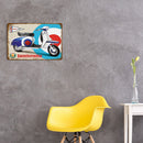 Weatherproof Retro Chic Motorcycle Sign Iron Painting Wall Drawing (3) Newly