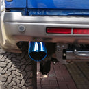 Stainless Steel Car Exhaust Tip Bolt-on Heart Edge 2.5 inch Inlet (Blue) Newly