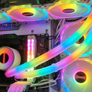 CoolMoon 2pcs Hose Pipe Aura Sync Water Cooling Tube Silicone PC Case Decor