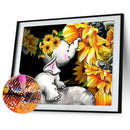 5D Sunflower Elephant Mosaic Diamond Painting Drawing Full Round Drill Handcraft