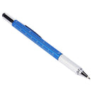 Ballpoint Pen Screwdriver Ruler Spirit Level Multifunction Pen(Blue) Newly