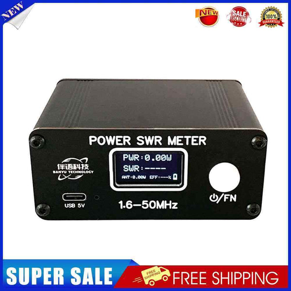 1.6-50mhz Hf Shortwave Band Power Chargeable Swr Power Meter with Display S
