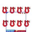 8pcs for 1/24 Axial SCX24 RC Crawler Car Metal Bumper D-ring Tow Hooks Red
