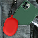 Silicone Earbuds Protective Case Bag w/ Hook for Beats Studio Buds (Red) Newly