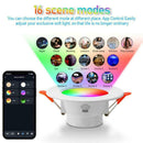10W RGB LED Ceiling Light Recessed Downlight Bluetooth Lamp WIFI Panel E5Z5