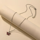 Color Changing Butterfly Necklace Elegant Women Holiday Neck Chain Pendants