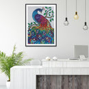 5D DIY Special Shaped Diamond Painting Peafowl Cross Stitch Craft Kit Wall
