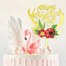 Flowers Happy Mothers Day Cake Topper Mirror Acrylic Insert Card Mom Gift Decor