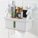Spice Jar Organizer Storage Rack Roll/Draw Paper Dispenser Toilet Paper Holder