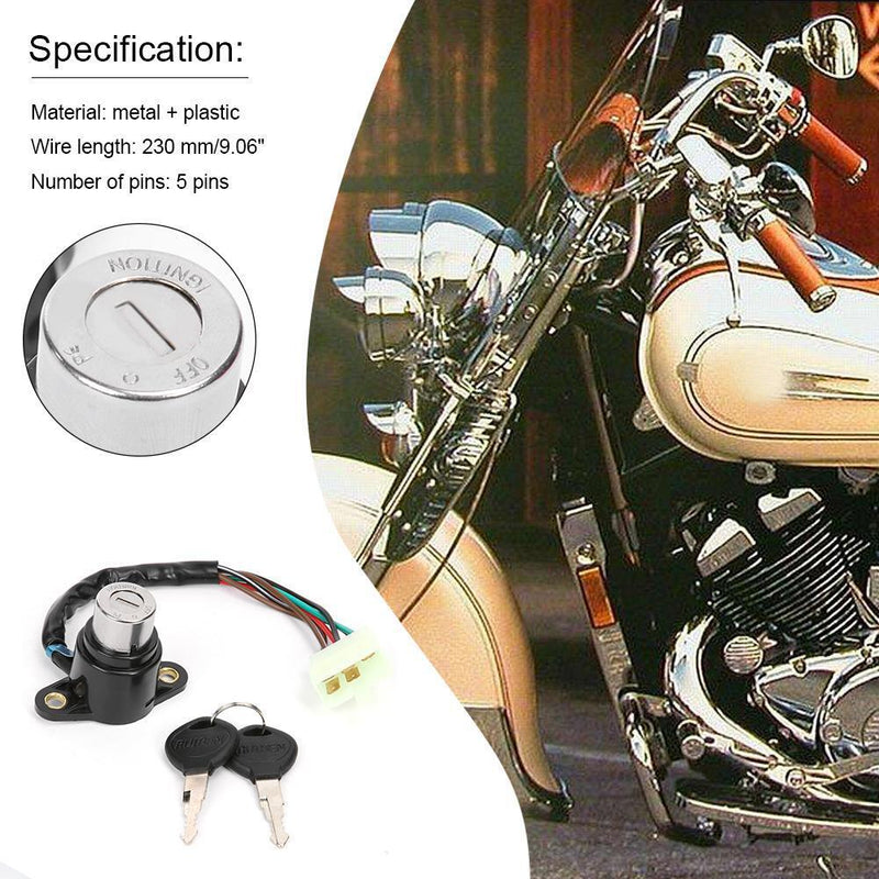 Matefield Motorcycle Power Switch with Cable + 2 Buttons for CB125 CM400 CM450