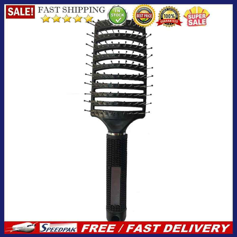 Detangling Nylon Anti-static Brush Women Scalp Massage Comb Bristle Hairbrush