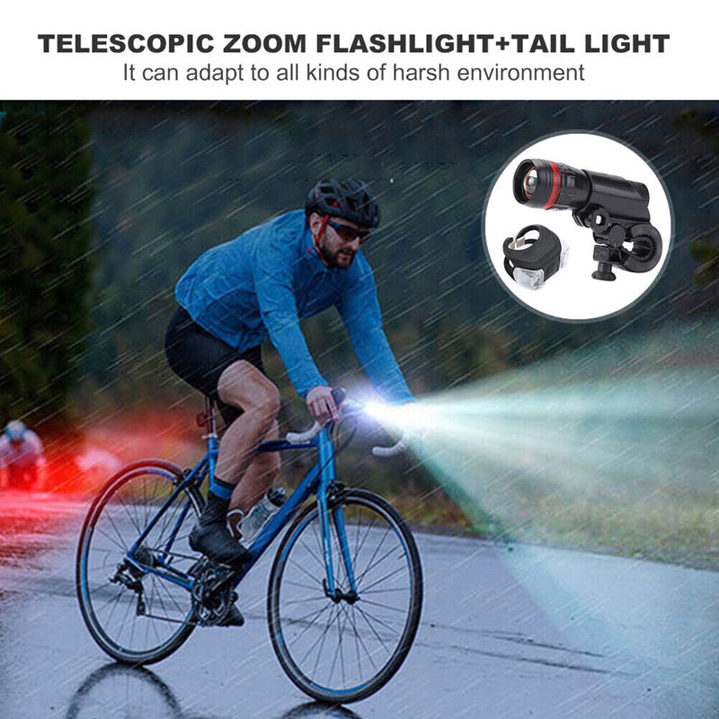LED Mountain Bike Cycling Safety Warning Light Set Strong Flashlight Bicycle