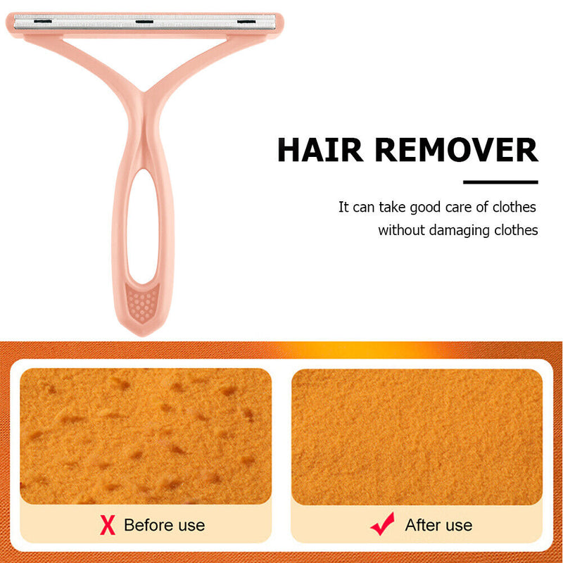Lint Remover Pet Hair Fuzz Fabric Shaver Coat Clothes Fluff Brush (Pink)