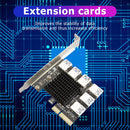 PCI-E 4X 1 to 6 USB 3.0 Port Riser for BTC Mining Miner PCI Express Adapter