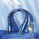 #A Portable Hanging Neck Fan Mute Cooler Twin Turbo Bladeless USB Rechargeable