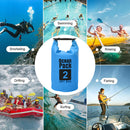 Waterproof Dry Bag Pack Sack Swimming Kayaking Boat Trekking (2L Sky Blue)