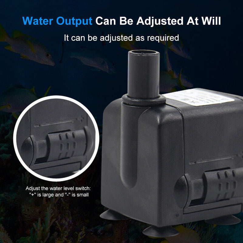 450L/H 6W Submersible Circulating Water Pump Fish Tank Pond Water Fountain Pu