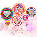 7pcs/lot DIY Diamond Painting Honeycomb Paper Fan Set Birthday Party Decor