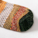 5 Pairs Fashion Adults Wool Socks Retro Printed Autumn Winter Thicken Knit Socks