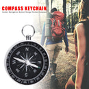 Portable Outdoor Camping Aluminum Alloy Emergency Mini Compass with Keychain