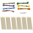 6pcs Wooden Blank Bookmark Slices Rectangle DIY Cross Stitch Hanging Orname