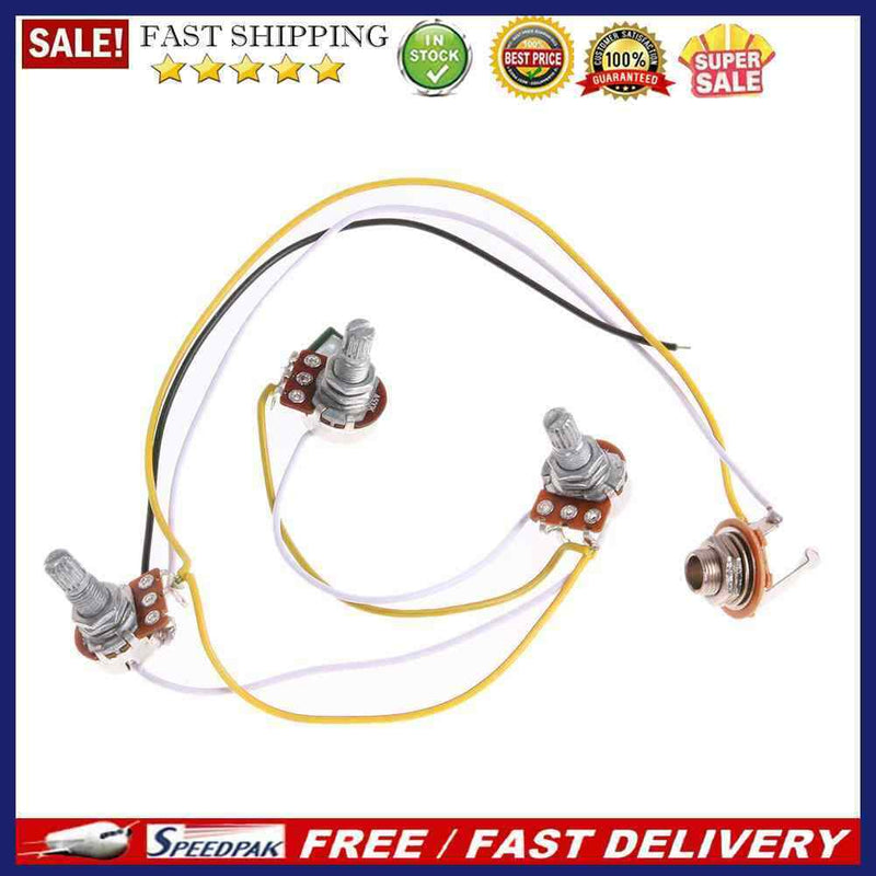 1 Set Guitar Electronic Circuit Wiring Harness-Prewired for JB Bass Guitar