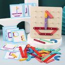 Soft Nail Geoboard with Cards Intellectual Children Party Board Games Supply