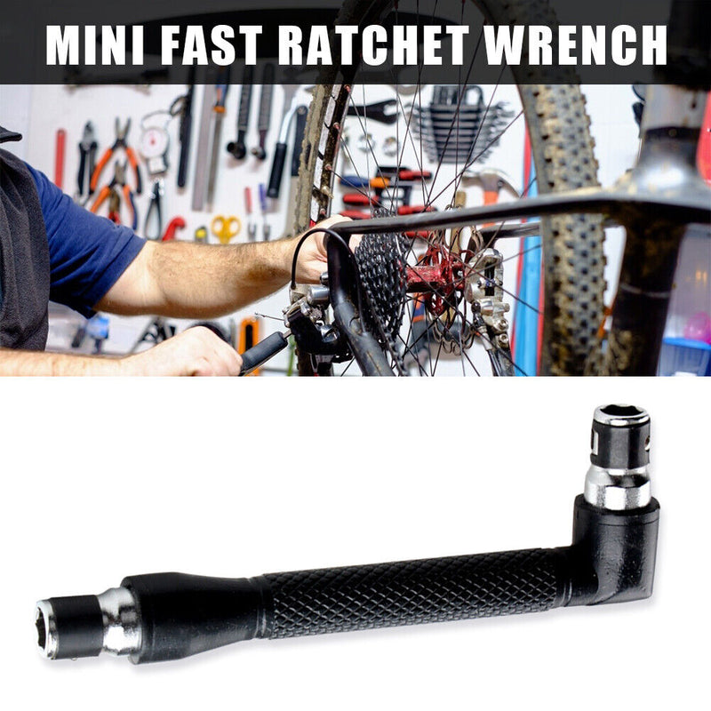 L-Shaped Double Head 1/4-Inch Socket Wrench Clamp Screwdriver Home Hand Tools