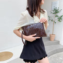 Women Alligator Leather Envelope Bag Fashion Party Evening Wristlet Bags Handbag