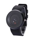 Triangle Pointer Quartz Watch Men Women Silicone Strap Wristwatch (Watch) Newly