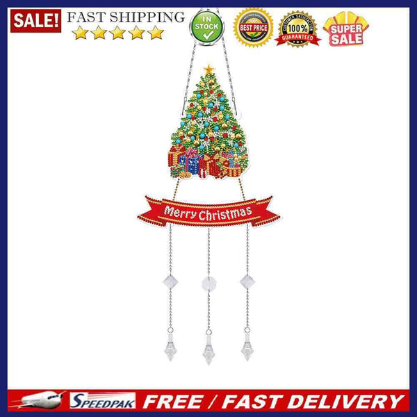DIY Crystal Prism Pendant Diamond 5D Painting Kit Hanging Teardrop Wind Chime