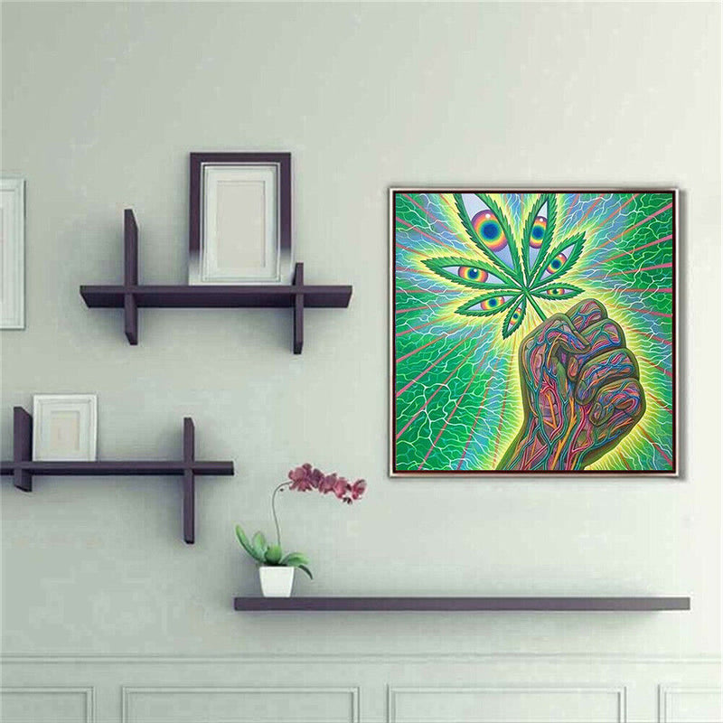 5D DIY Full Drill Diamond Painting Leaf Embroidery Mosaic Kits Home Wall Art