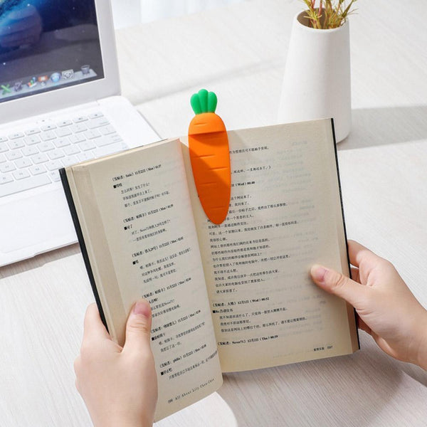 Silicone School Supplies Office Stationery Carrot Bookmark P6K1 Mark B0W2 s N2Q5