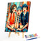 3 Fashion Sisters Hand Painted Picture DIY Kit Oil Paint By Numbers Set No Frame
