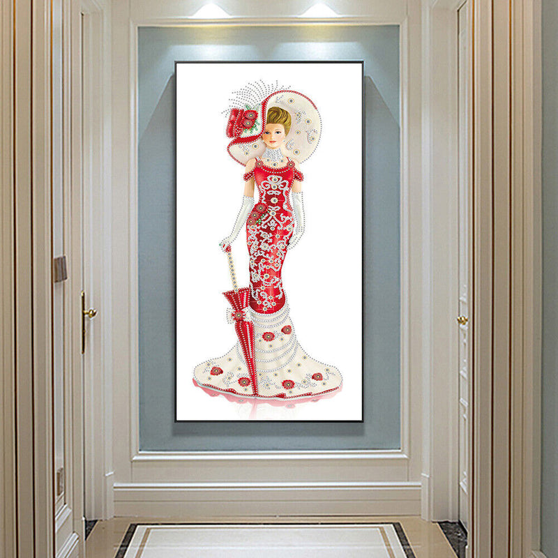 DIY Part Drill Special-Shaped Diamond Painting Dress Lady Mosaic (YX227) Newly