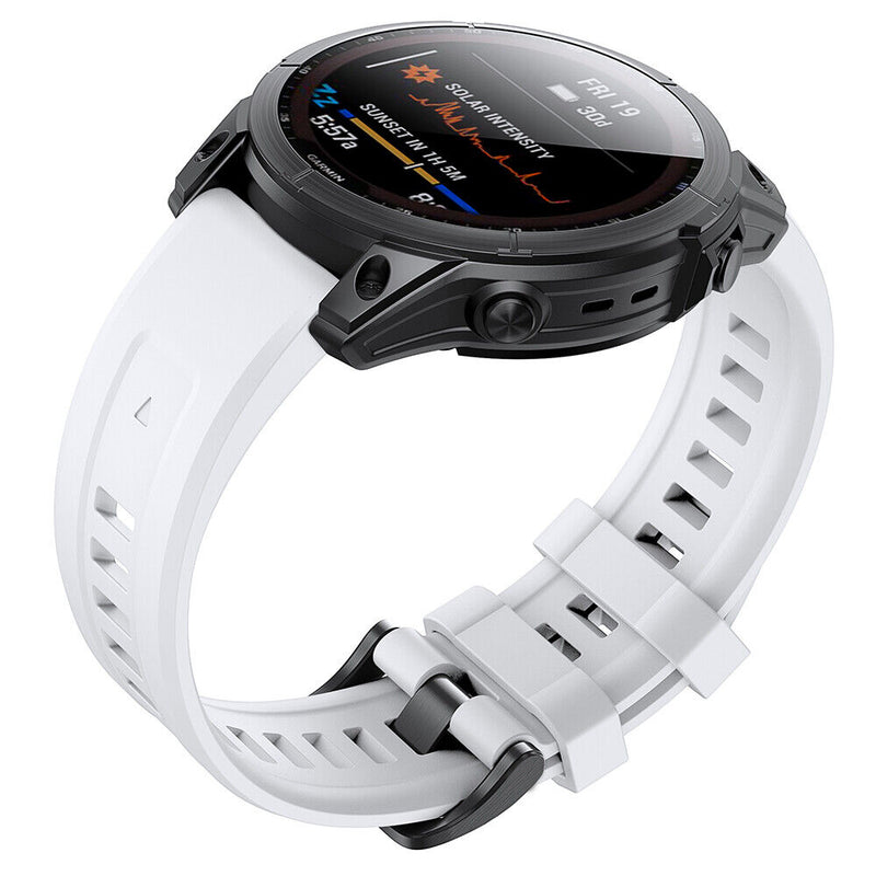 #A 26mm Silicone Strap for Garmin Fenix 7X/6X/5X/5X Plus/3/3 HR Smartwatch Bra