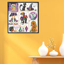 DIY Printed Canvas Cross Stitch Kits Halloween Day Animal 11CT Needlework Set