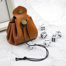 PU Leather Dice Bag Pouch with Drawstring Coin Purse DND Dice Storage Bags Newly